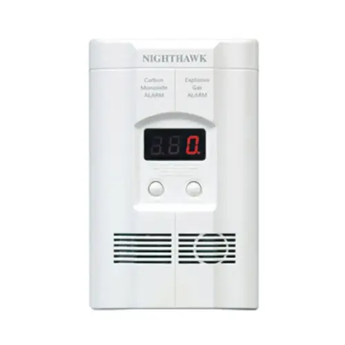 Explosive Gas and Carbon Monoxide Detector Nighthawk Plug-In w/Battery Back-up Electrochemical Explosive Gas and Carbon Monoxide Detector Nighthawk Plug-In w/Battery Back-up Electrochemical