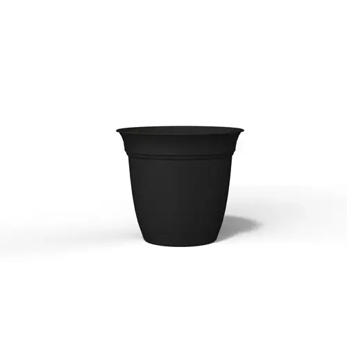 Planter Eclipse 10.5" H X 12" D Plastic Classic Black Black