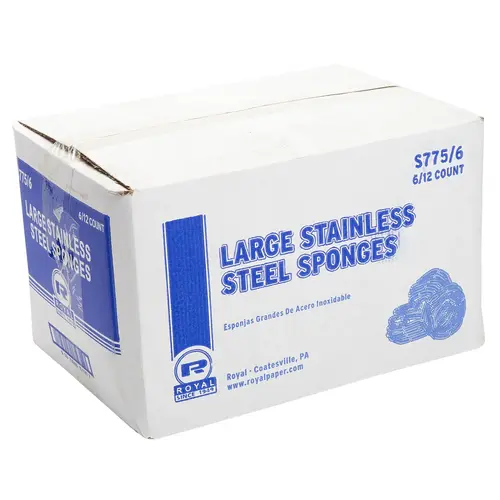 LARGE STAINLESS STEEL SPONGE PKD 6/12 LARGE STAINLESS STEEL SPONGE PKD 6/12