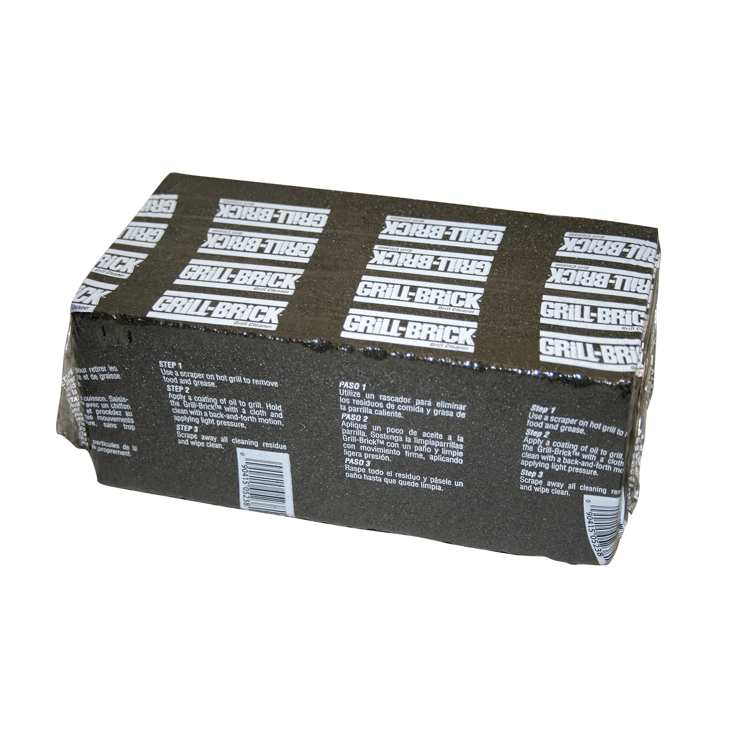 ROYAL RGB49 3M GB12 Abrasive Grill Brick 3.5X4X8 IN Heavy Duty Fiberglass Gray Rect Industrial Wrapped - pack of 12
