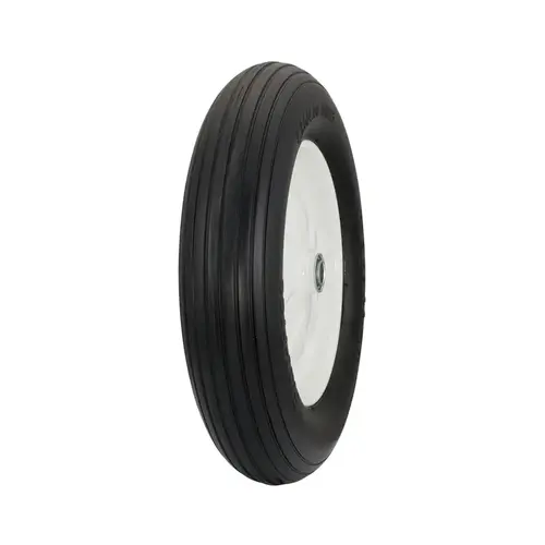 Wheelbarrow Tire 8" D X 15.5" D 500 lb. cap. Centered Polyurethane Wheelbarrow Tire 8" D X 15.5" D 500 lb. cap. Centered Polyurethane