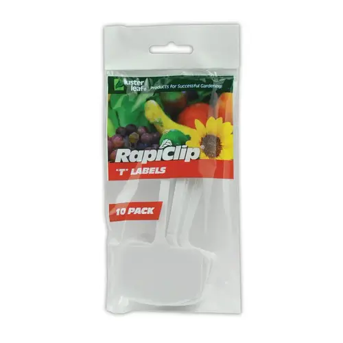 Plant T-Labels Rapiclip 6" H X 1.5 W X 2.25" D White Plastic White