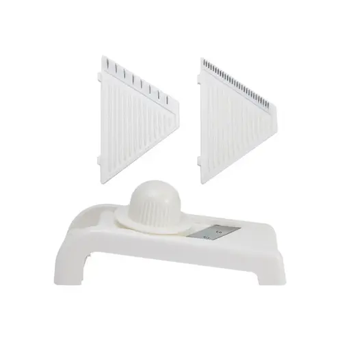 Mandolin Slicer White Plastic/Stainless Steel White Mandolin Slicer White Plastic/Stainless Steel White
