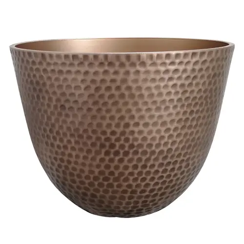 Patio Planter 12" D PP Plastic Copper Copper Patio Planter 12" D PP Plastic Copper Copper