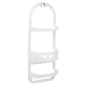 Zenith 5890KK Shower Caddy Zenna Home 26.38" H X 5.5" W X 10.25" L Frosted White Frosted