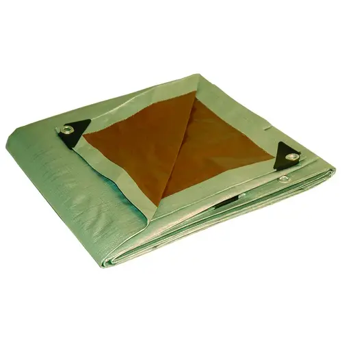 Reversible Tarp . Dry Top 20 ft. W X 20 ft. L Heavy Duty Polyethylene Brown/Silver Brown/Silver Reversible Tarp . Dry Top 20 ft. W X 20 ft. L Heavy Duty Polyethylene Brown/Silver Brown/Silver