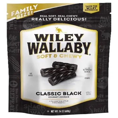 Chewy Candy Classic Black Gourmet Licorice 24 oz - pack of 10 Chewy Candy Classic Black Gourmet Licorice 24 oz - pack of 10