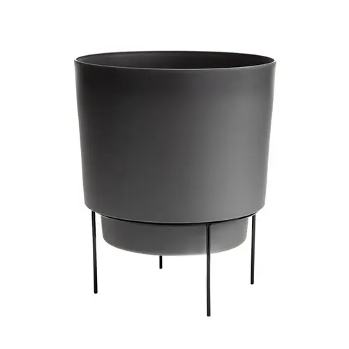 Planter Hopson 9" H X 10" D Metal/Plastic Charcoal Charcoal Planter Hopson 9" H X 10" D Metal/Plastic Charcoal Charcoal