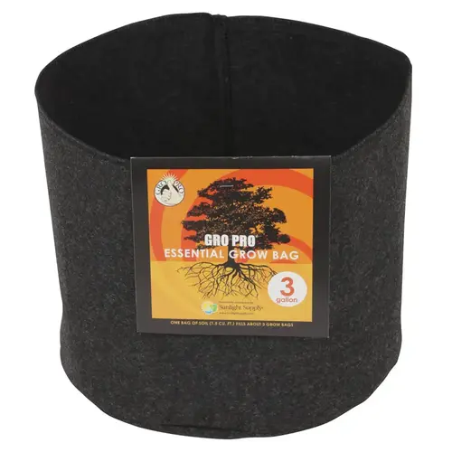Grow Bag Planter 8.3" H X 11.8" W X 11.8" D X 11.8" D Fabric Black Black Grow Bag Planter 8.3" H X 11.8" W X 11.8" D X 11.8" D Fabric Black Black