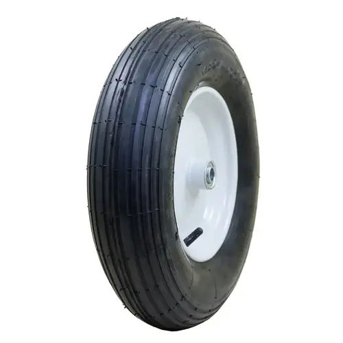 Wheelbarrow Tire 8" D X 15.5" D 400 lb. cap. Centered Rubber Wheelbarrow Tire 8" D X 15.5" D 400 lb. cap. Centered Rubber