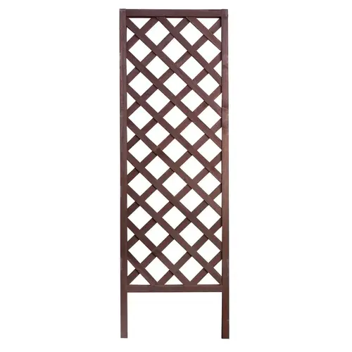 72 In. H. Wood Lattice Framed Trellis Brown 72 In. H. Wood Lattice Framed Trellis Brown