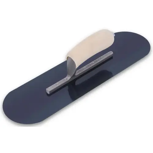 Pool Trowel, Steel Blade, Curved Handle, Wood Handle, 4 in OAW Pool Trowel, Steel Blade, Curved Handle, Wood Handle, 4 in OAW