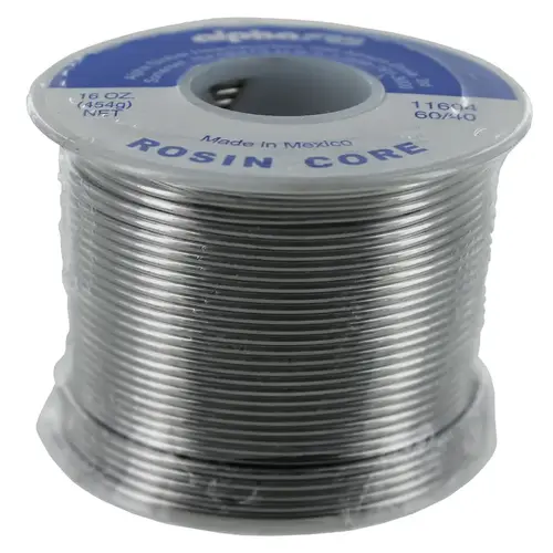 Rosin Core Solder Wire 16 oz 0.062" D Tin/Lead 60/40 Rosin Core Solder Wire 16 oz 0.062" D Tin/Lead 60/40