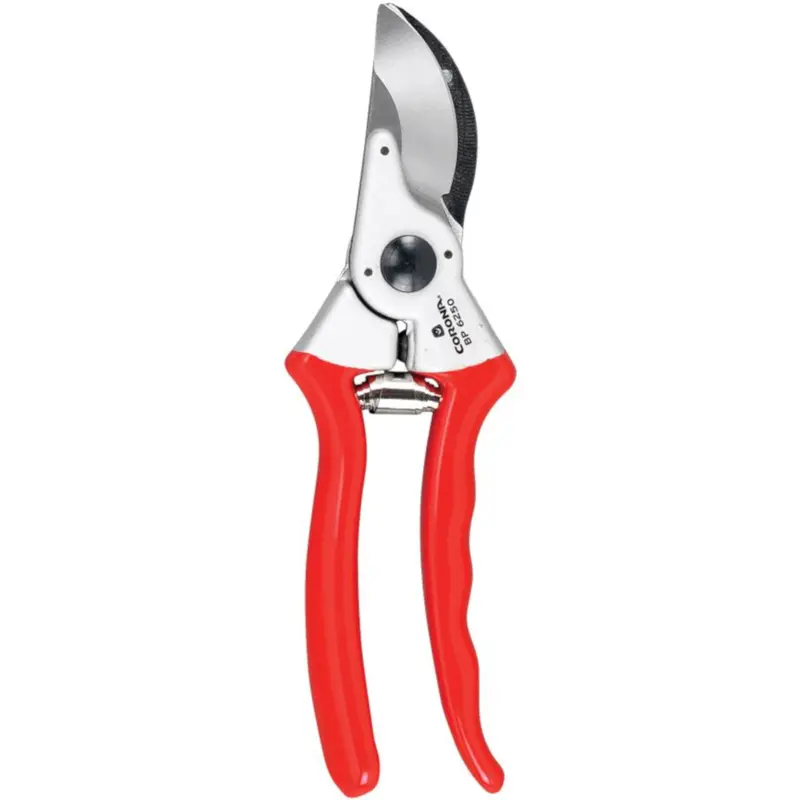 Hand Pruner, Bypass Blade, 1 in Cut Cap, High Carbon Steel 2-3/4 in L Blade, Rubber Grip