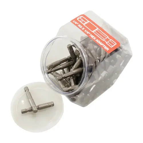 Socket Adapter Hex/Square 1/4 S X 2" L Carbon Steel - pack of 10000 Socket Adapter Hex/Square 1/4 S X 2" L Carbon Steel - pack of 10000