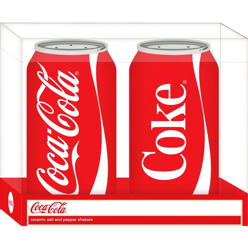OPEN ROAD BRANDS LLC Salt and Pepper Shaker Coca-Cola Ceramic Red/White - pack of 4 90188192-XCP4
