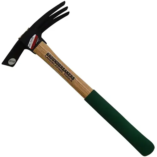 Hand Tiller Groundbreakers 3 Tine Iron 16" Wood Handle Natural Hand Tiller Groundbreakers 3 Tine Iron 16" Wood Handle Natural