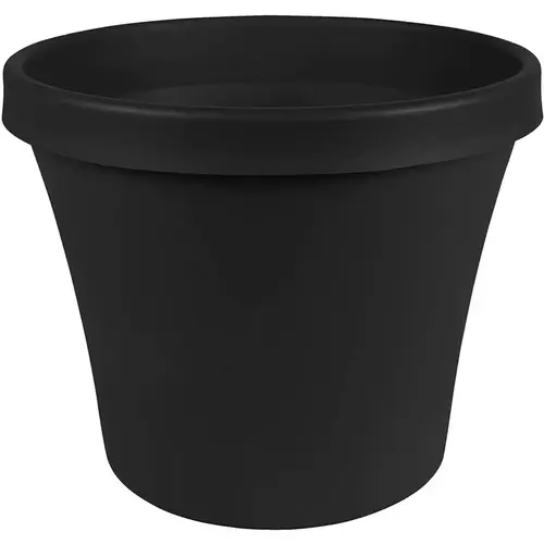 Planter Terra 14.25" H X 17.25" W X 17.25" D X 16" D Plastic Black Black Planter Terra 14.25" H X 17.25" W X 17.25" D X 16" D Plastic Black Black