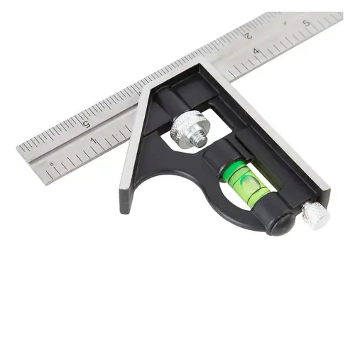 Combination Square 6" L Die Cast Zinc/Stainless Steel Black Combination Square 6" L Die Cast Zinc/Stainless Steel Black
