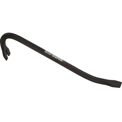 Gooseneck Wrecking Bar, 1/2 in W x 12 in L, Nail Puller/Chisel End