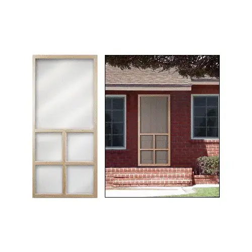 Natural 30" x 80-1/2" Lincoln Wood Screen Door Natural 30" x 80-1/2" Lincoln Wood Screen Door