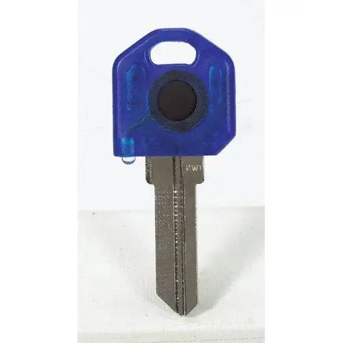 Key Blank w/Flashlight Keylights House Single For Fits Kwikset KW1/Weiser WR3 an Blue/Silver - pack of 10