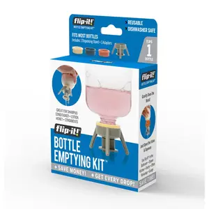 Flip-it! FL4X1HBB Bottle Emptying Kit Gray Polypropylene Gray