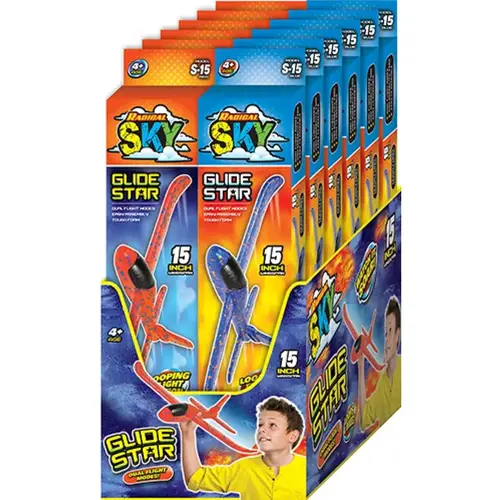 Radical Sky Foam Glider Foam Assorted Assorted - pack of 12