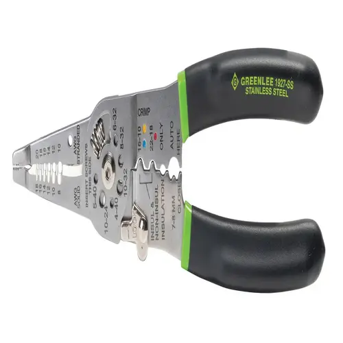 Wire Stripper: 18 AWG Solid & 20 AWG Stranded Max Capacity Black