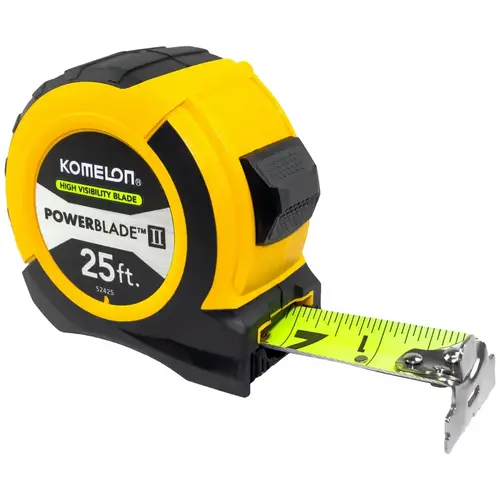 Tape Measure PowerBlade II 25 ft. L X 1.06" W Black/Yellow