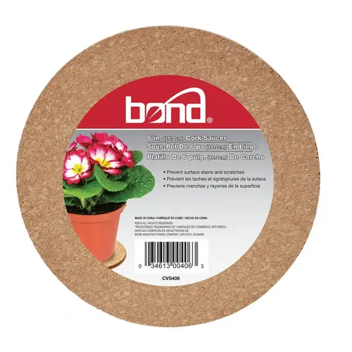 Plant Saucer 6" D Cork Brown Brown Plant Saucer 6" D Cork Brown Brown