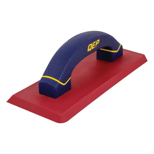 Grout Float, 10 in L, 3-1/2 in W, Non-Slip Handle, Aluminum/Rubber Blue/Red Grout Float, 10 in L, 3-1/2 in W, Non-Slip Handle, Aluminum/Rubber Blue/Red