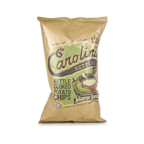 Kettle Cooked Potato Chips Carolina Jalapeno Queso 5 oz Bagged