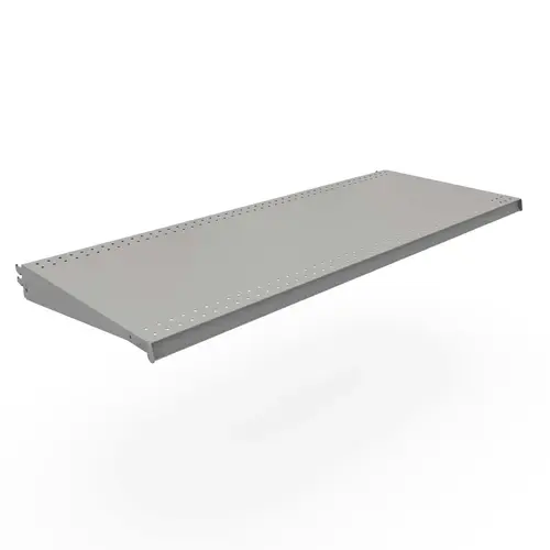 DL Style Shelf 1" H X 48" W X 19" L Powder Coated Silver Powder Coated Pair DL Style Shelf 1" H X 48" W X 19" L Powder Coated Silver Powder Coated Pair