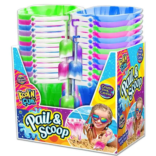 Pail and Scoop Kool'N Fun Plastic Assorted 2 pc Assorted - pack of 48 Pail and Scoop Kool'N Fun Plastic Assorted 2 pc Assorted - pack of 48