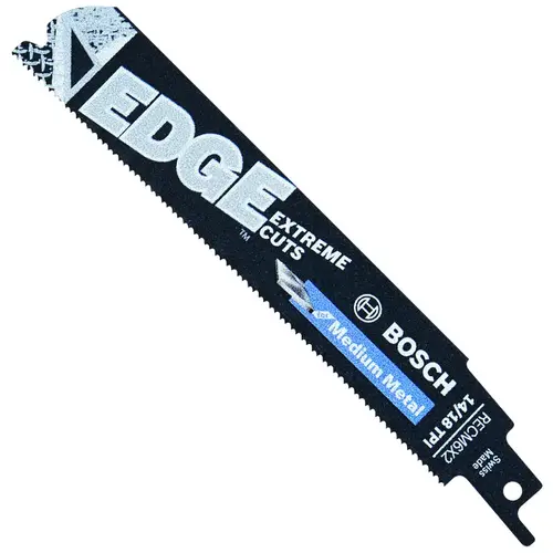 Reciprocating Saw Blade Set Edge 6 Bi-Metal 14/18 TPI Black - pack of 25 Reciprocating Saw Blade Set Edge 6 Bi-Metal 14/18 TPI Black - pack of 25