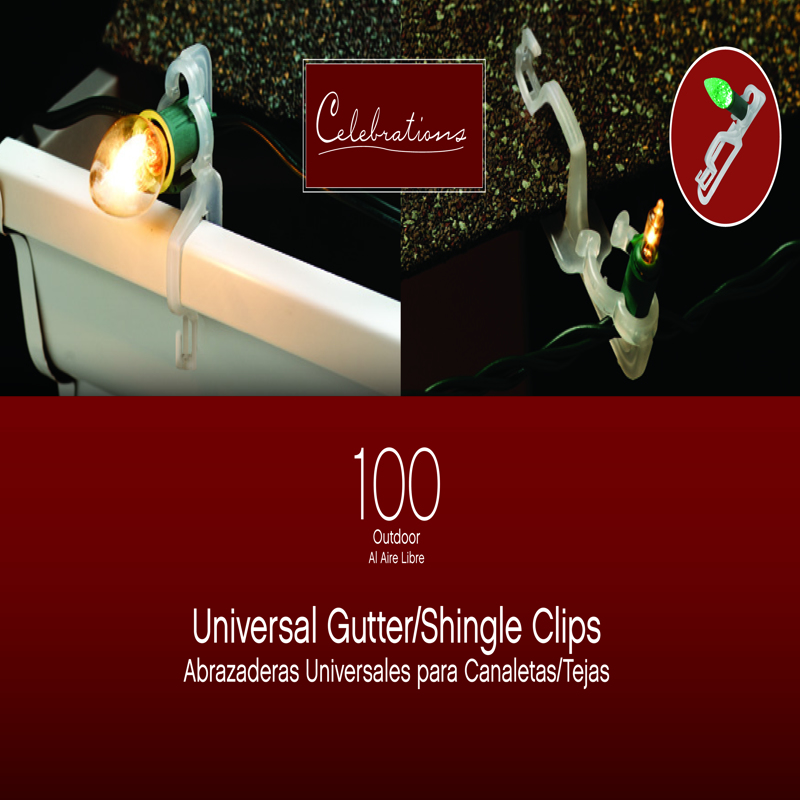 Celebrations 73007-100COSACP Light Clip Outdoor Plastic White