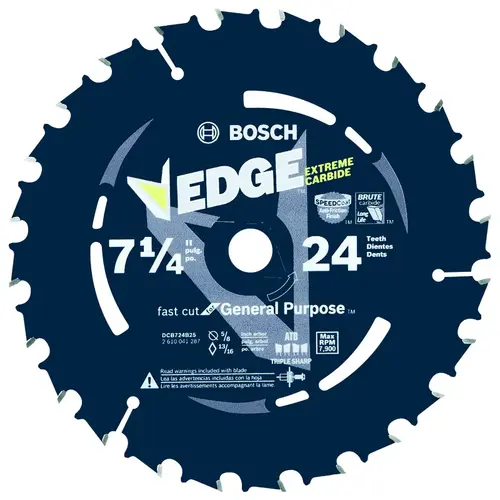 Circular Saw Blade 7-1/4" D X 5/8 S Carbide 24 teeth - pack of 25 Circular Saw Blade 7-1/4" D X 5/8 S Carbide 24 teeth - pack of 25