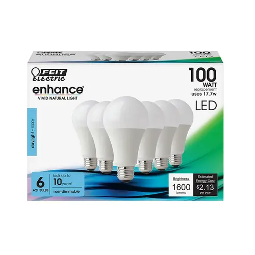 LED Bulb Enhance A21 E26 (Medium) Daylight 100 Watt Equivalence Daylight LED Bulb Enhance A21 E26 (Medium) Daylight 100 Watt Equivalence Daylight