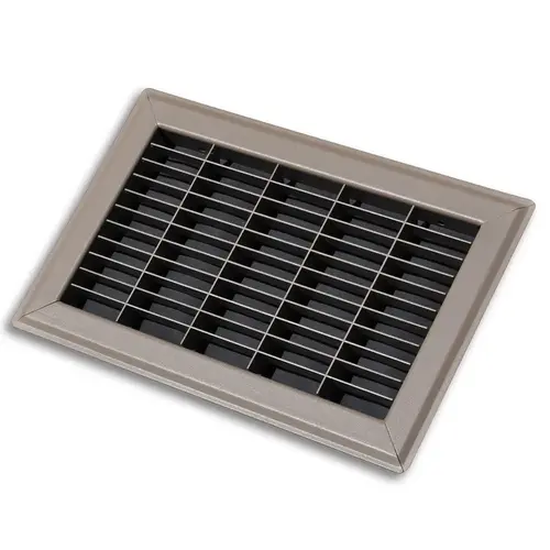 Floor Grille 10" H X 14" W 1-Way Powder Coat Brown Steel Powder Coat