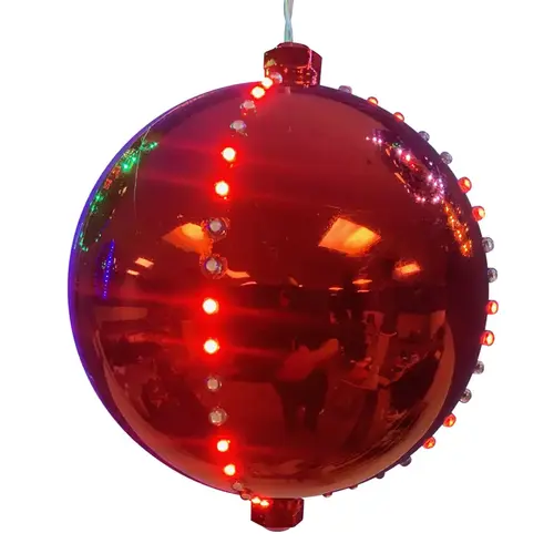 Hanging Decor Platinum LED Red 6" Lighted Ornament Hanging Decor Platinum LED Red 6" Lighted Ornament