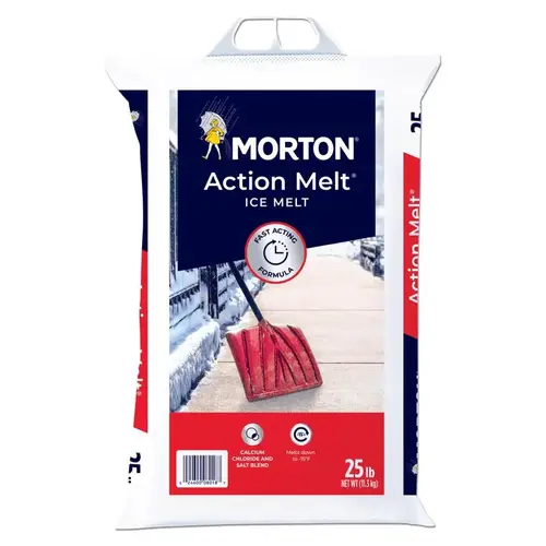 Ice Melt Action Melt Calcium Chloride/Salt Blend Pellet 25 lb