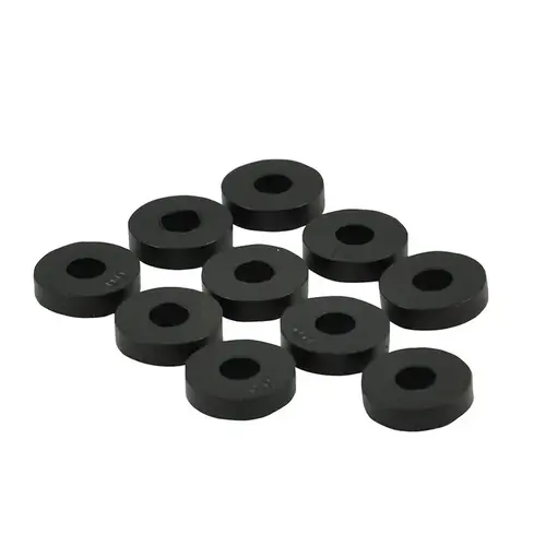 Faucet Washer, #00, 0.19 in ID x 0.5 in OD Dia, Rubber, For: Quick-Opening Style Faucets Black - pack of 10