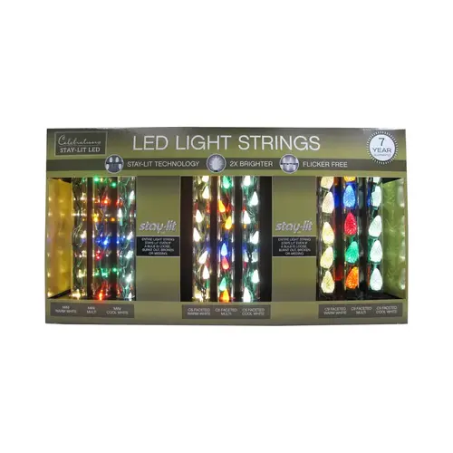 Christmas Lights Stay-Lit LED Mini Multicolored String Christmas Lights Stay-Lit LED Mini Multicolored String