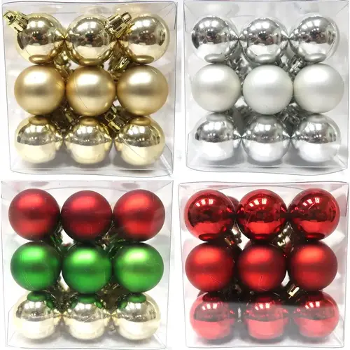 Indoor Christmas Decor Assorted Shiny and Matte Assorted - pack of 24 Indoor Christmas Decor Assorted Shiny and Matte Assorted - pack of 24
