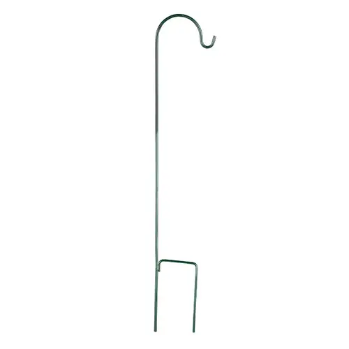 Plant Hanger Green Steel 42" H Single Crook Powder Coated