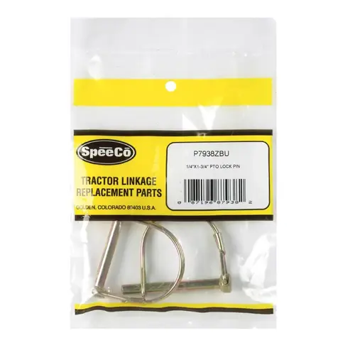 PTO Lock Pin Steel 1/4" D X 1-3/4" L Pair PTO Lock Pin Steel 1/4" D X 1-3/4" L Pair