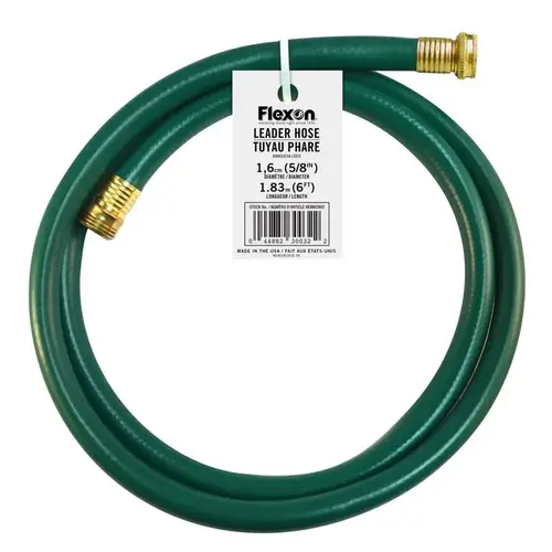 Leader Hose 5/8" D X 6 ft. L Light Duty Green Green Leader Hose 5/8" D X 6 ft. L Light Duty Green Green