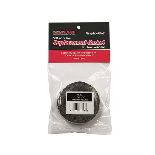 Rutland Grapho Glass Stove Window Gasket - 4 ft-6" x 3/4"