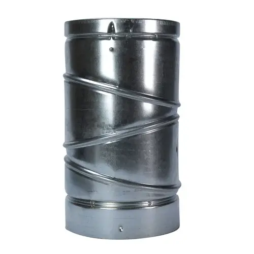 Adjustable Elbow 6" D X 6" D Adjustable 90 deg Aluminum/Galvanized Steel Silver - pack of 2 Adjustable Elbow 6" D X 6" D Adjustable 90 deg Aluminum/Galvanized Steel Silver - pack of 2